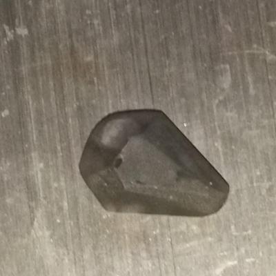 14.0ct. unpolished coffin cut smokey quartz