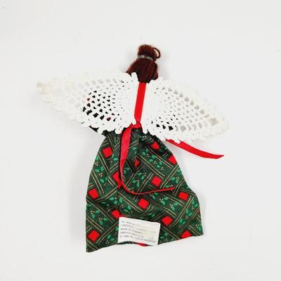 HAND CRAFTED CHRISTMAS TEACHER ANGEL ORNAMENT