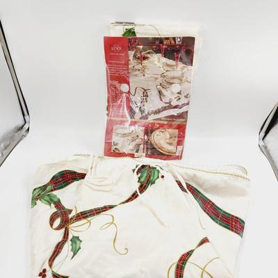 LENOX MATCHING TABLE CLOTH & TREE SKIRT