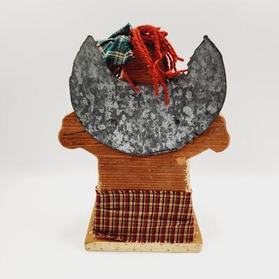 CUTE WOODEN CHRISTMAS ANGEL CANDLE HOLDER