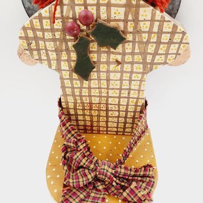 CUTE WOODEN CHRISTMAS ANGEL CANDLE HOLDER