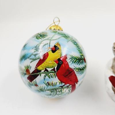 CHRISTMAS CARDINAL CANDLE & ORNAMENT BUNDLE