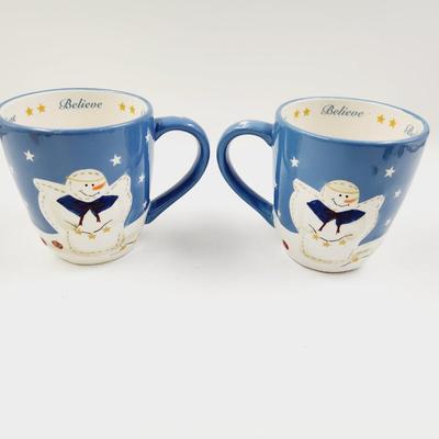 ST NICHOLAS SQUARE DECORATED ANGEL CUP PAIR