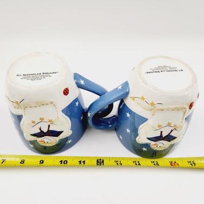 ST NICHOLAS SQUARE DECORATED ANGEL CUP PAIR