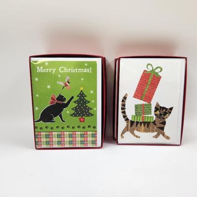 5 PACK OF CAT CHRISTMAS CARDS