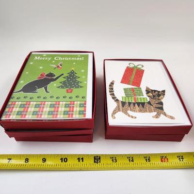 5 PACK OF CAT CHRISTMAS CARDS