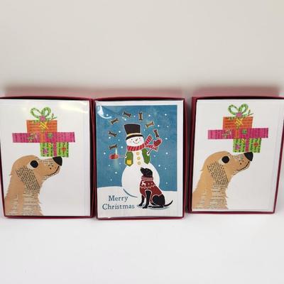 3 PACK OF DOG CHRISTMAS CARDS