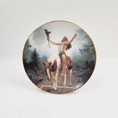 MYSTIC WARRIORS - DELIVERANCE NATIVE AMERICAN COLLECTABLE PLATE