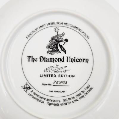 FRANKLIN MINT HEIRLOOM THE DIAMOND UNICORN COLLECTABLE PLATE