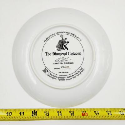 FRANKLIN MINT HEIRLOOM THE DIAMOND UNICORN COLLECTABLE PLATE