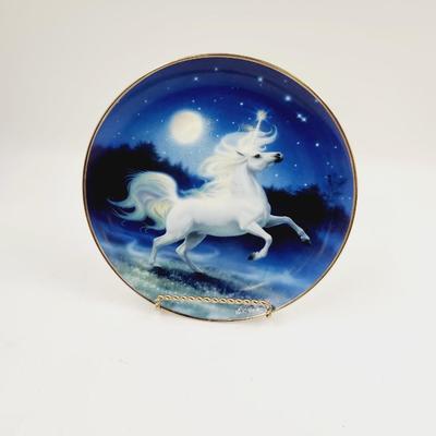 FRANKLIN MINT HEIRLOOM THE DIAMOND UNICORN COLLECTABLE PLATE