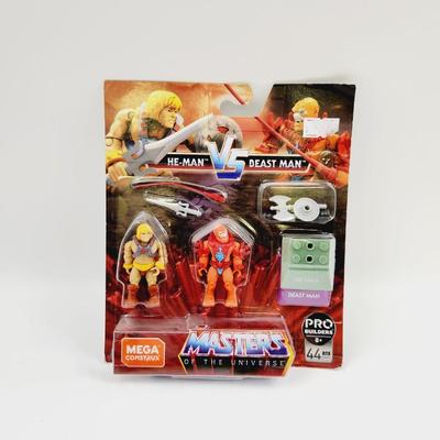 MASTERS OF THE UNIVERSE PRO BUILDER HE-MAN VS BEAST MAN TOY COLLECTABLE