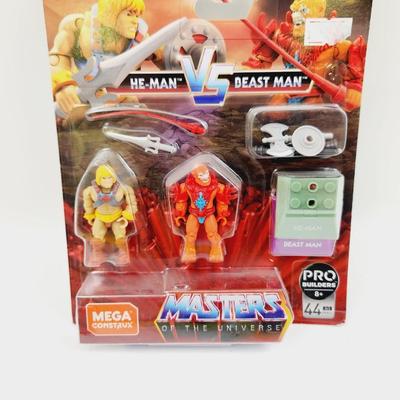 MASTERS OF THE UNIVERSE PRO BUILDER HE-MAN VS BEAST MAN TOY COLLECTABLE