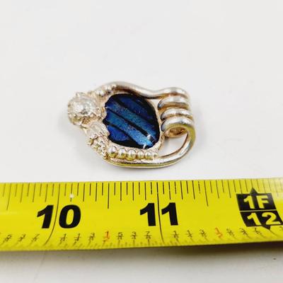 BEAUTIFUL HAND CRAFTED STERLING SILVER W/ DESIGNER GLASS PENDANT