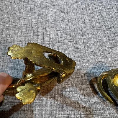 Whimsical Brass Dog Sculptures 