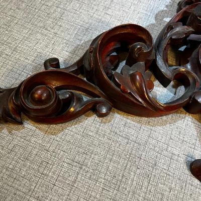 Mahogany Scroll Work, Hand Carved