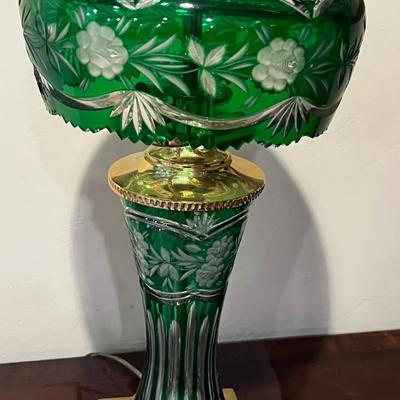 Venetian Green Glass Lamp