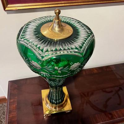 Venetian Green Glass Lamp