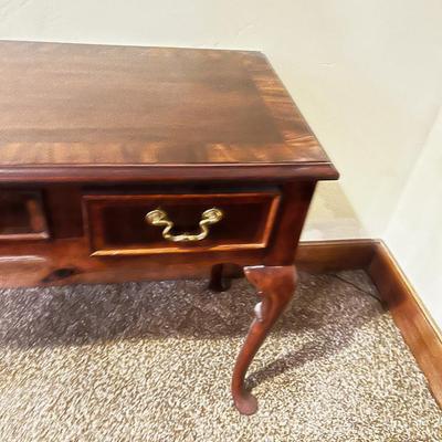 Cherry Wood Console Table with Queen Ann Leg 
