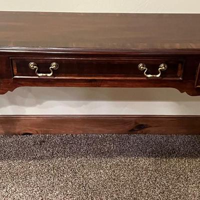 Cherry Wood Console Table with Queen Ann Leg 