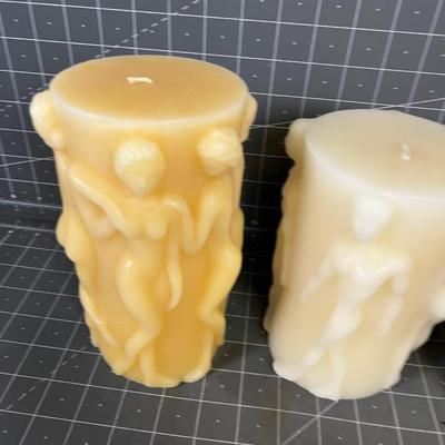 3 Nude Candles, Un-used 
