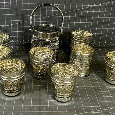 Mirrored Glass Votive or Candle Holders 