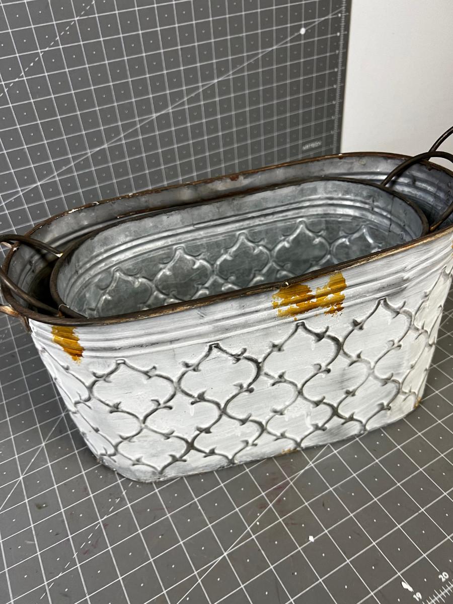 Rustic Tin Buckets