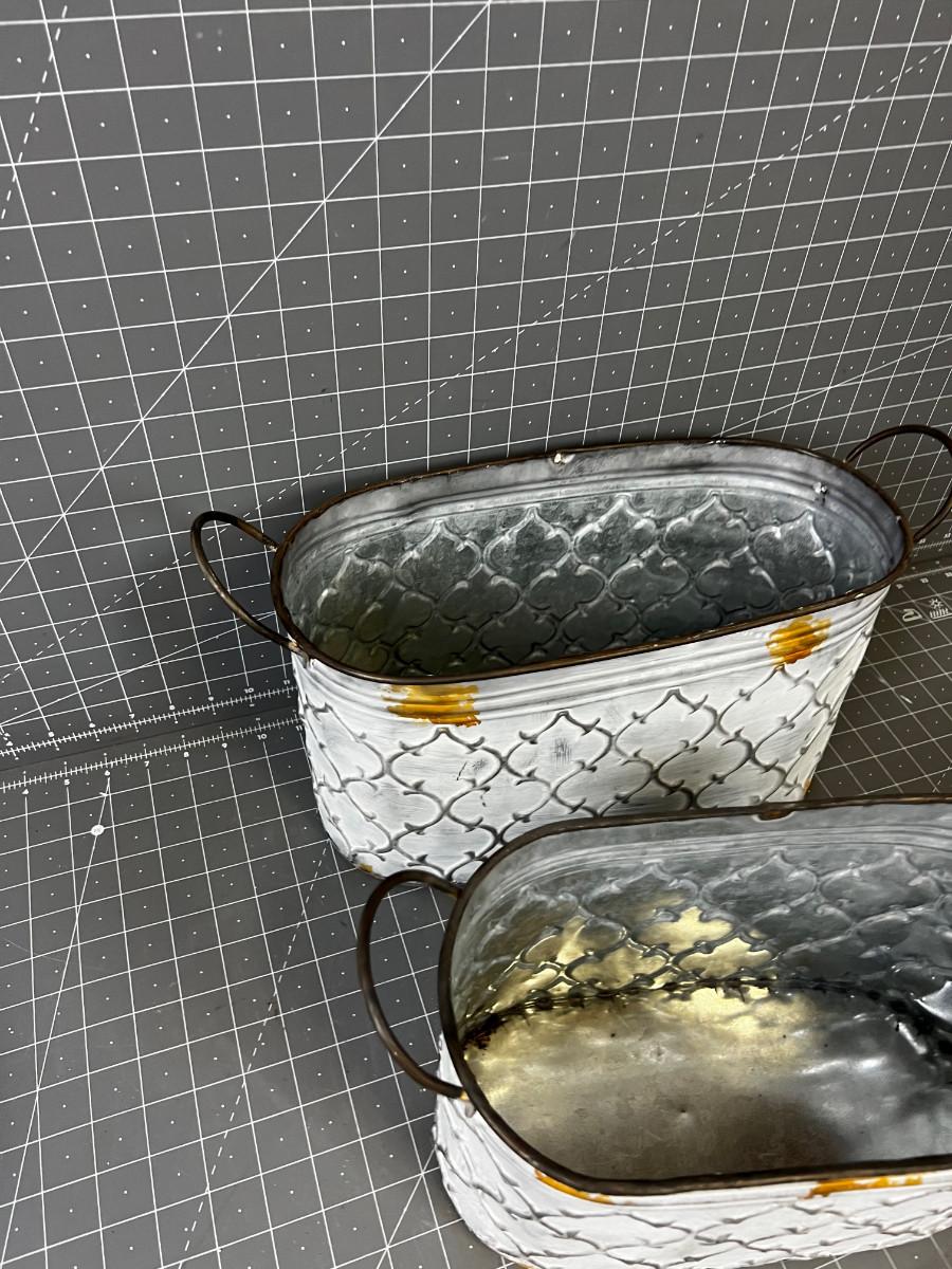 Rustic Tin Buckets