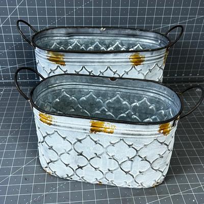 Rustic Tin Buckets 