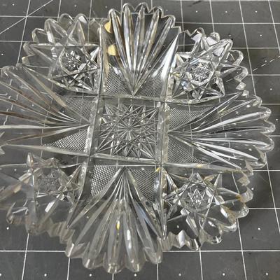 2 Cut Glass FINE Crystal Dishes