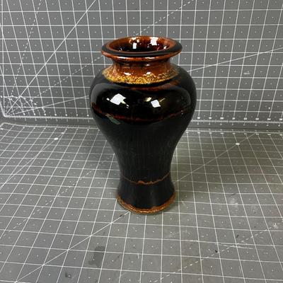 Louis Mulcahy VASE Art Glass Signed with Original Label