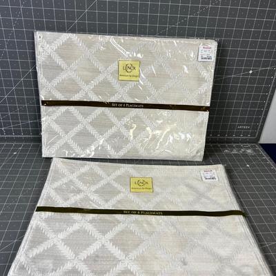 2 Sets of 4 Lenox American by Design Placemats NEW u