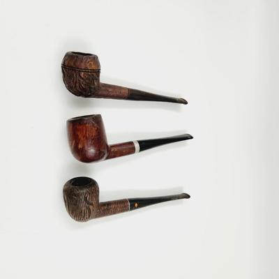 SET OF 3 VINTAGE SMOKING PIPES
