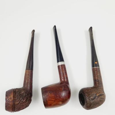SET OF 3 VINTAGE SMOKING PIPES