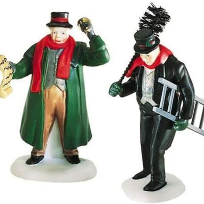 Dept. 56 Town Crier & Chimney Sweep, Set of 2 - Boxed Dickens Village, Item 5569-7