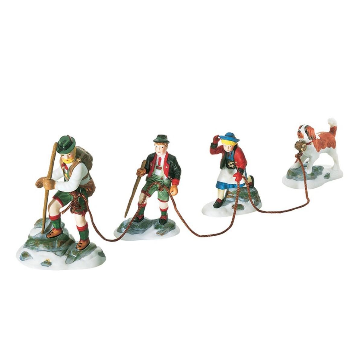 Dept. 56 Alpine Village Series "Climb Every Mountain" Set of 4; 56.