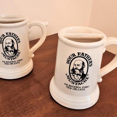 Lot #136  Your Father's Mustache (aint dere no more) restaurant - two vintage mugs