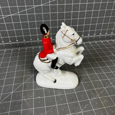 German Porcelain Soldier on a Horse