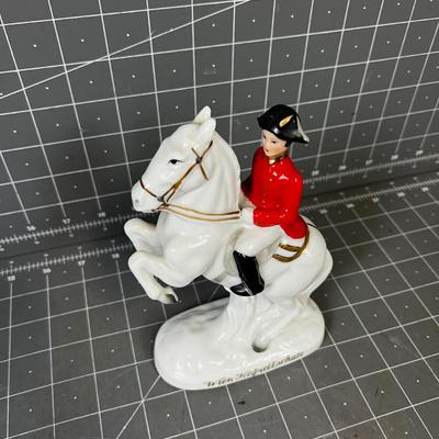 German Porcelain Soldier on a Horse