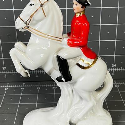 German Porcelain Soldier on a Horse