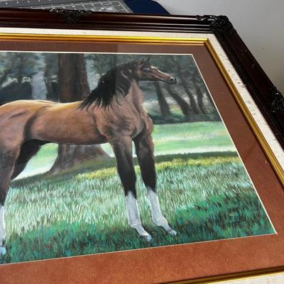 Pastel Drawing of a horse by Frey 