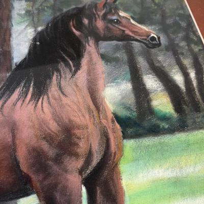 Pastel Drawing of a horse by Frey 