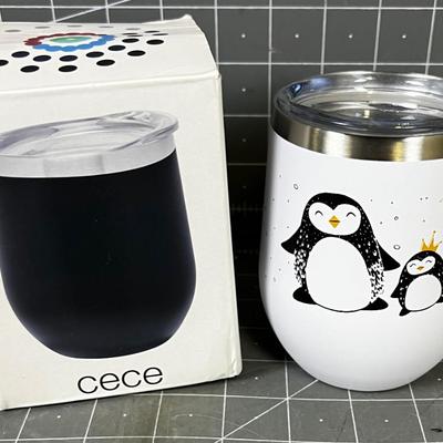 Stainless Steel Mug with Penguin 
