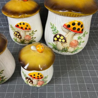 4 Mushroom Canister Set, by Sears and Roebuck CO