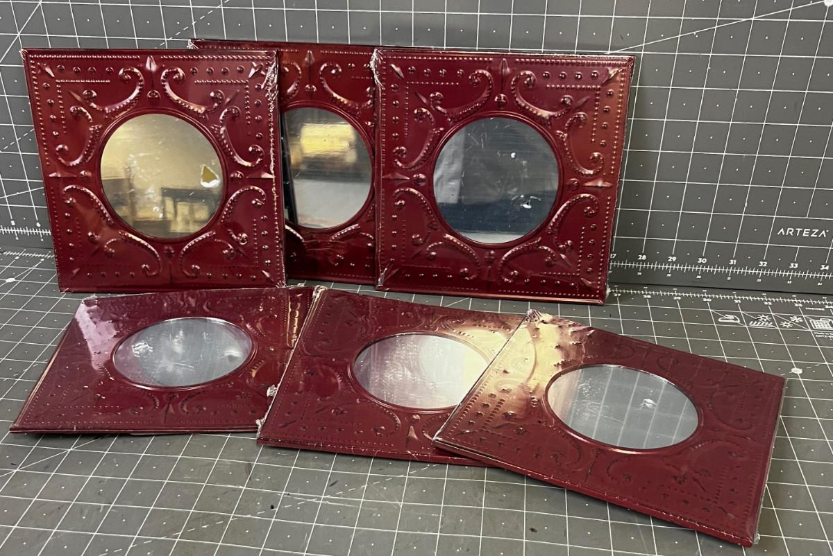 Red Embossed Frames NEW | EstateSales.org