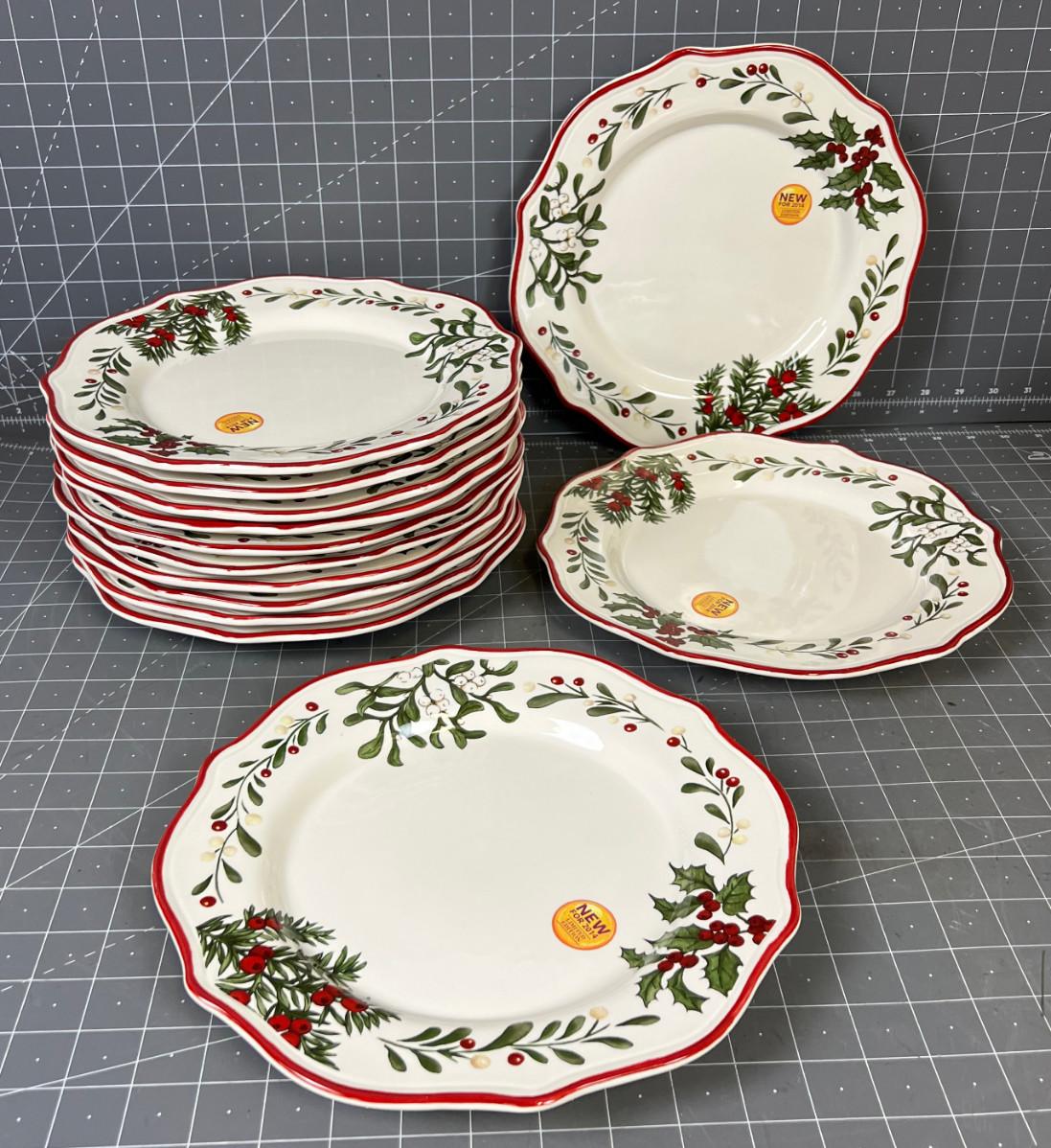 13 Darling Holiday Dinner Plates, Heritage Collection by Better Homes & Garden