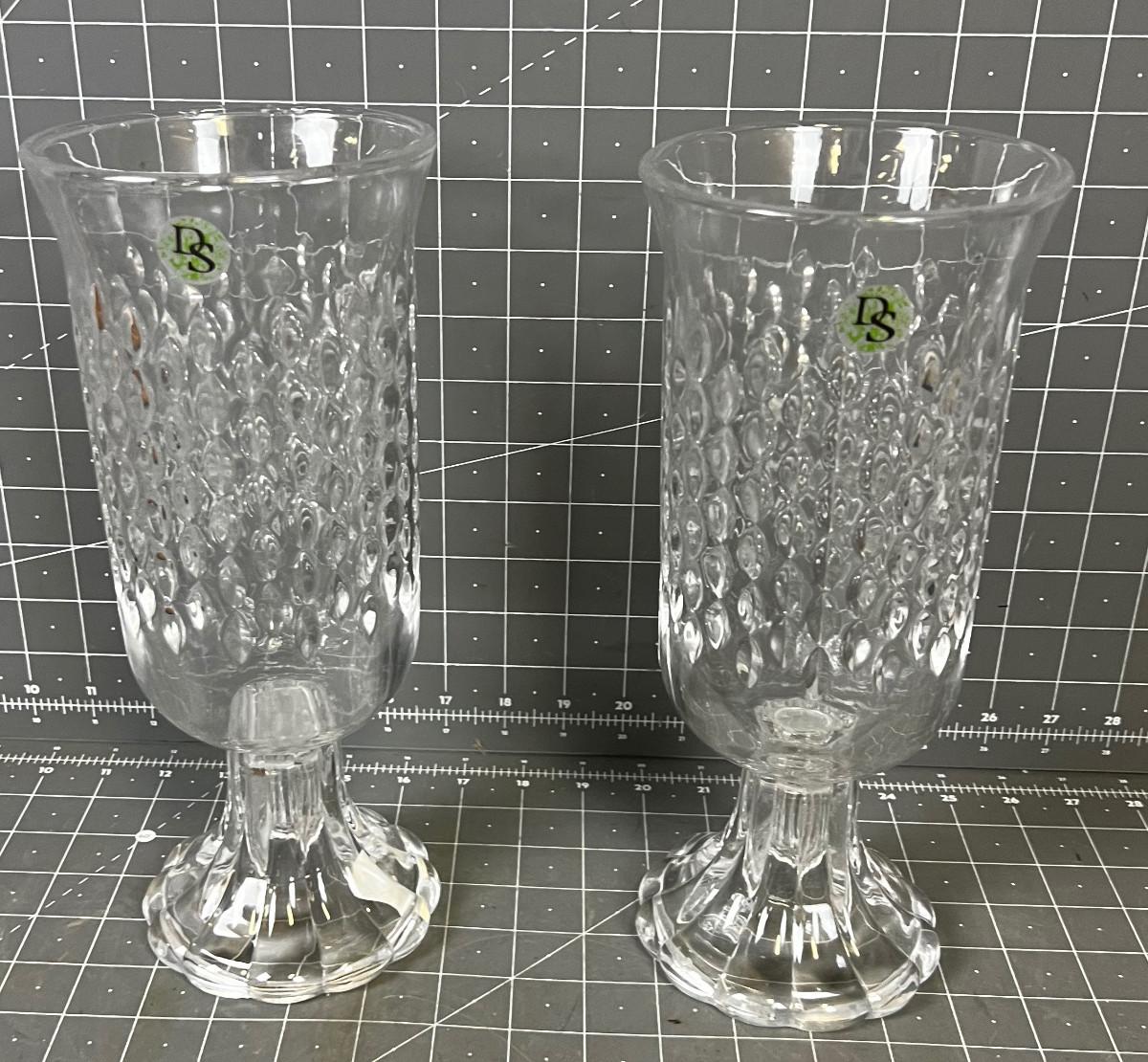 Pair of Glass Footed Vases NEW Pretty EstateSales org Pair of Glass Footed Vases NEW Pretty EstateSales org