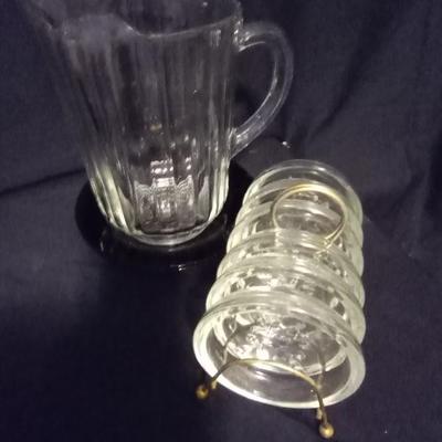 CERAMIC POPCORN BUCKET-VINTAGE COKE GLASSES-STRAW HOLDER-GLASS COSTERS MORE