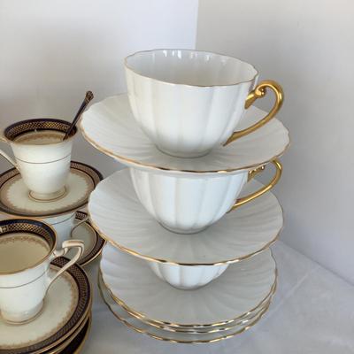 8221 Lot of Misc. Shelley Cups and Saucers