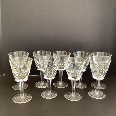 8228 Set of 9 Waterford Wine Glasses in Ashling Pattern